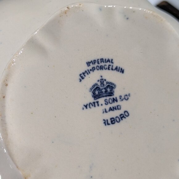 Antique Art Nouveau covered storage jar by Myott Son & Co England Marlboro - Picture 7 of 9